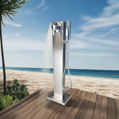 Kısa Paslanmaz Havuz Duş Kulesi Sıcak Soğuk