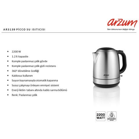 Arzum Picco Su Isıtıcısı