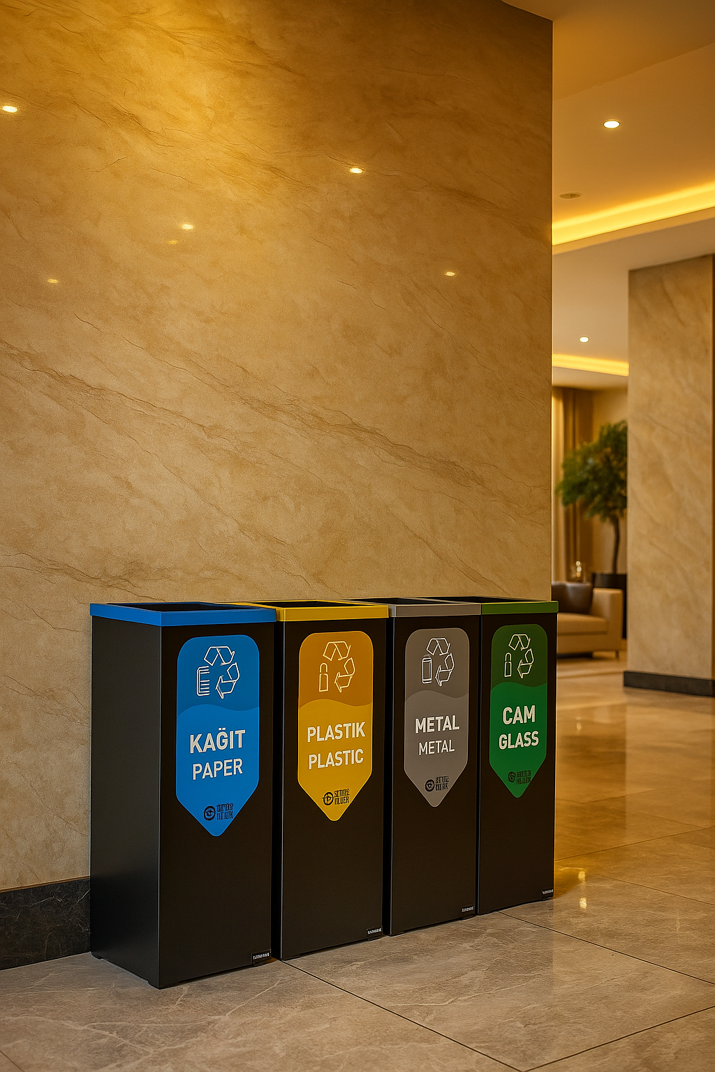 Kağıt Plastik Cam Geri Dönüşüm Kovası