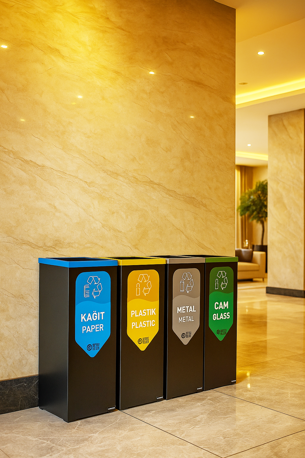 Kağıt Plastik Cam Geri Dönüşüm Kovası