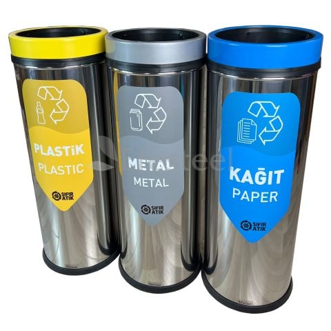 Kağıt plastik metal geri dönüşüm kutusu