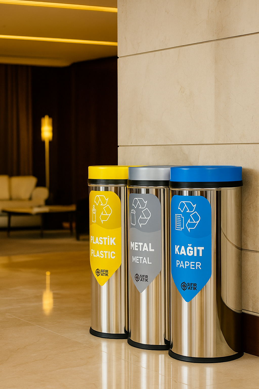 Kağıt plastik metal geri dönüşüm kutusu