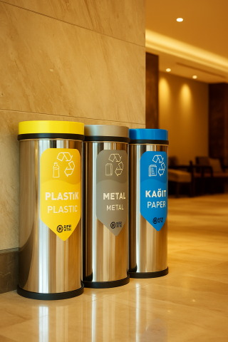 Kağıt plastik metal geri dönüşüm kutusu