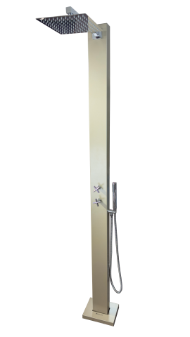 Kare Tepeli Havuz Duş Kolonu Yan Elcikli